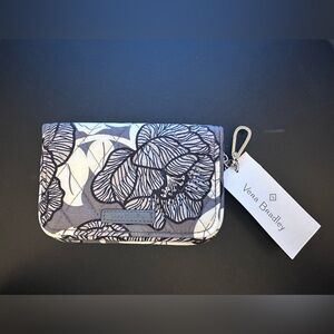Vera Bradley NWT RFID Small Bifold Wallet in Moon Shadow Meadow Pattern.